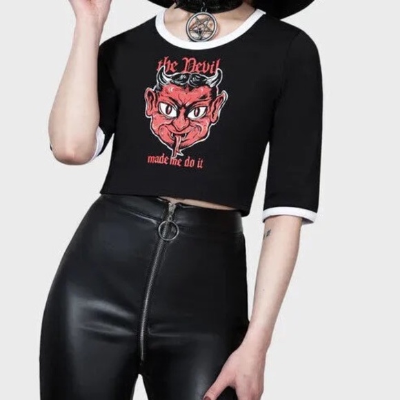 Killstar Temple Hounds Shrunken Crop Top BNWT - Picture 1 of 2